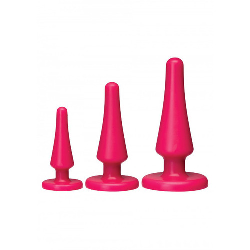 Doc Johnson - Launch! Siliconen Anale Trainer Set Roze Doc Johnson - Launch! Siliconen Anale Trainer Set Roze