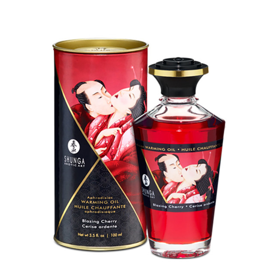 Shunga - Aphrodisiac Warming Oil Blazing Cherry 100 Ml Accessoires