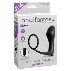 Anal Fantasy - Ass-Gasm Cockring Vibrating Plug Anal Toys