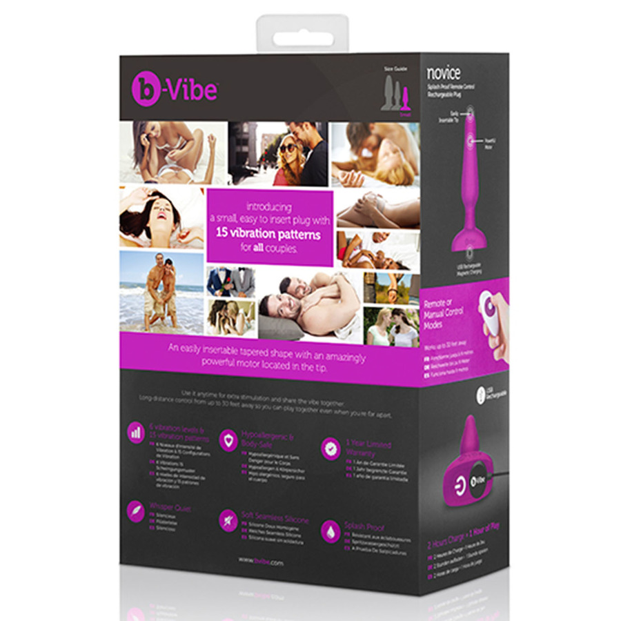 Bvibe - Novice vibrerende buttplug met afstandbediening Anale Speeltjes