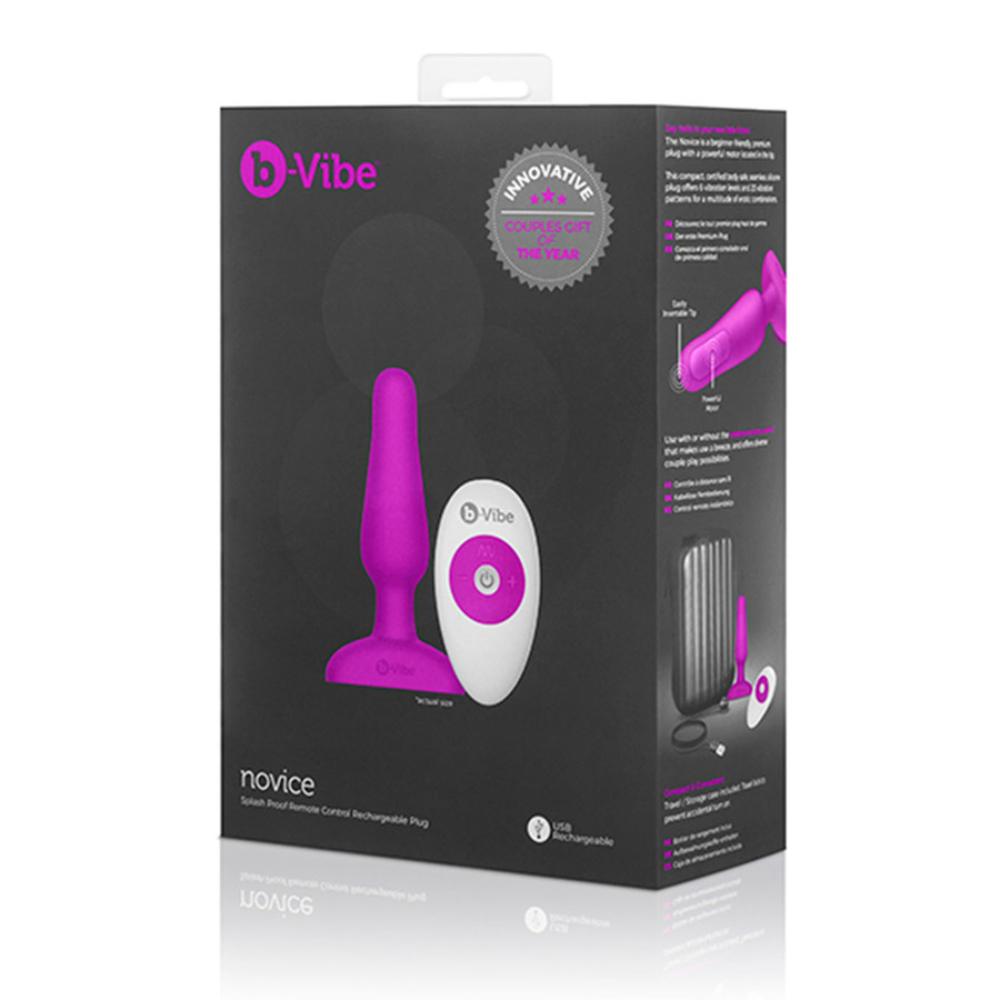 Bvibe - Novice vibrerende buttplug met afstandbediening Anale Speeltjes