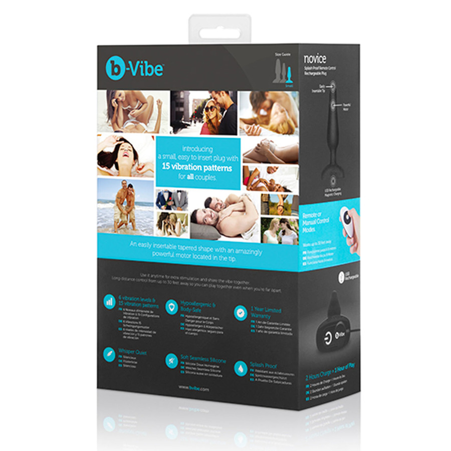 Bvibe - Novice vibrerende buttplug met afstandbediening Anale Speeltjes