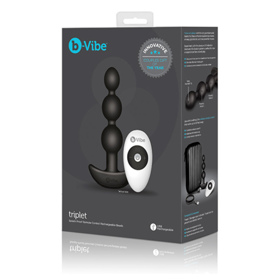 B-Vibe - Triplet Flexibele Vibrerende Anale Beads Anale Speeltjes