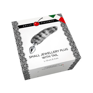 Dolce Piccante - Jewellery Small Silver Stripe Tail Anale Speeltjes