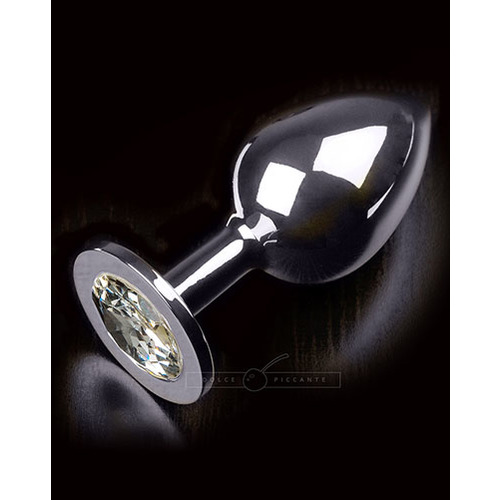 Dolce Piccante - Zilveren Metalen Buttplug 4 cm Zilver
