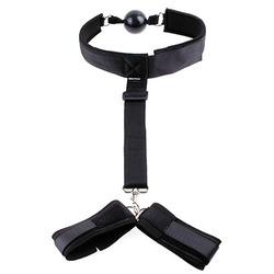 Fetish Fantasy - Gag And Wrist Restraint Set Fetish Fantasy - Gag And Wrist Restraint Set SM