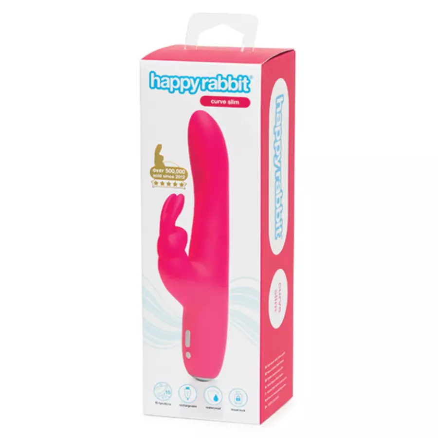 Happy Rabbit - Slimline Curve USB Rechargeable Rabbit Vibrator Toys for Her