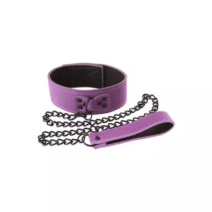 Lust - Bondage Collar Purple SM
