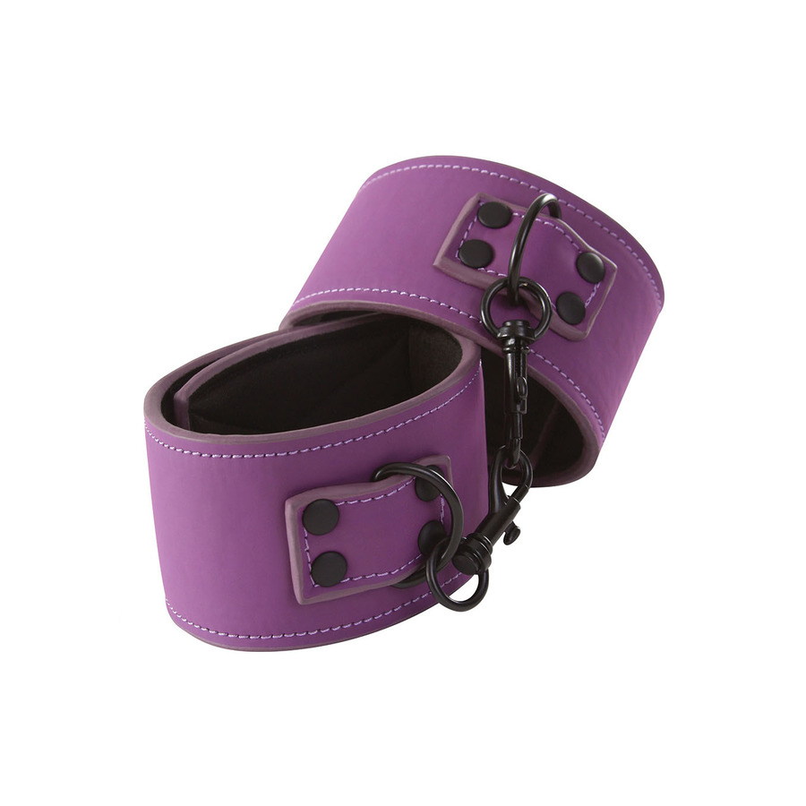 Lust - Bondage Wrist Cuffs Purple SM