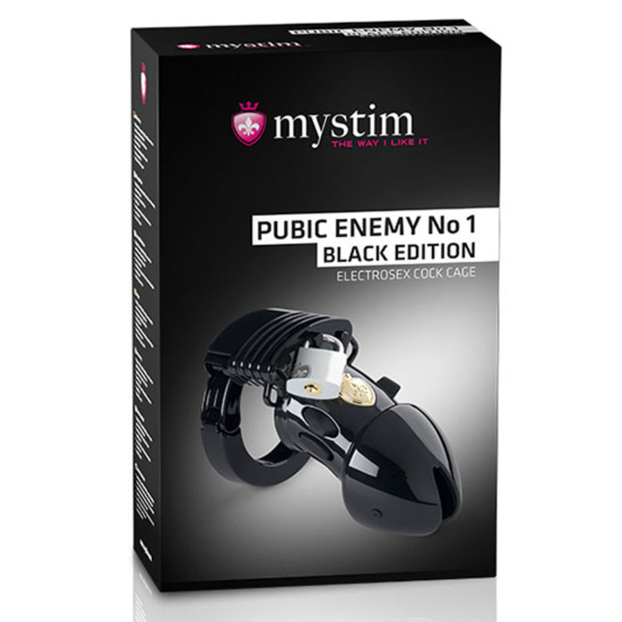 Mystim - Pubic Enemy No 1 Cock Cage Black Edition S&M