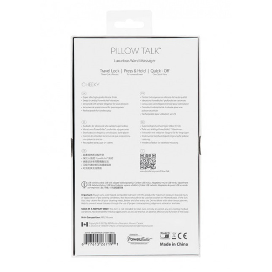 Pillow Talk - Cheeky USB-Oplaadbare Wand Massager Vrouwen Speeltjes