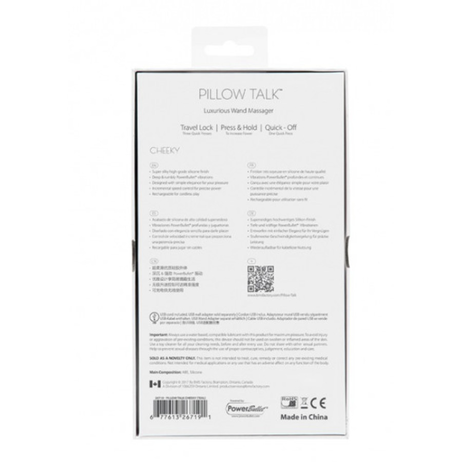 Pillow Talk - Cheeky USB-Oplaadbare Wand Massager Vrouwen Speeltjes