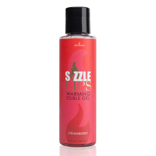 Sensuva - Sizzle Lips Strawberry Verwarmende Eetbare Gel 125 ml
