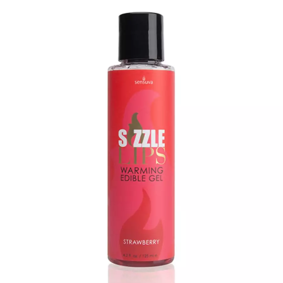 Sensuva - Sizzle Lips Strawberry Warming Edible Gel 125 ml Accessoires