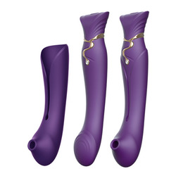 Zalo - Queen Set G-spot PulseWave Vibrator Met Suction Sleeve Zalo - Queen Set G-spot PulseWave Vibrator Met Suction Sleeve Vrouwen Speeltjes