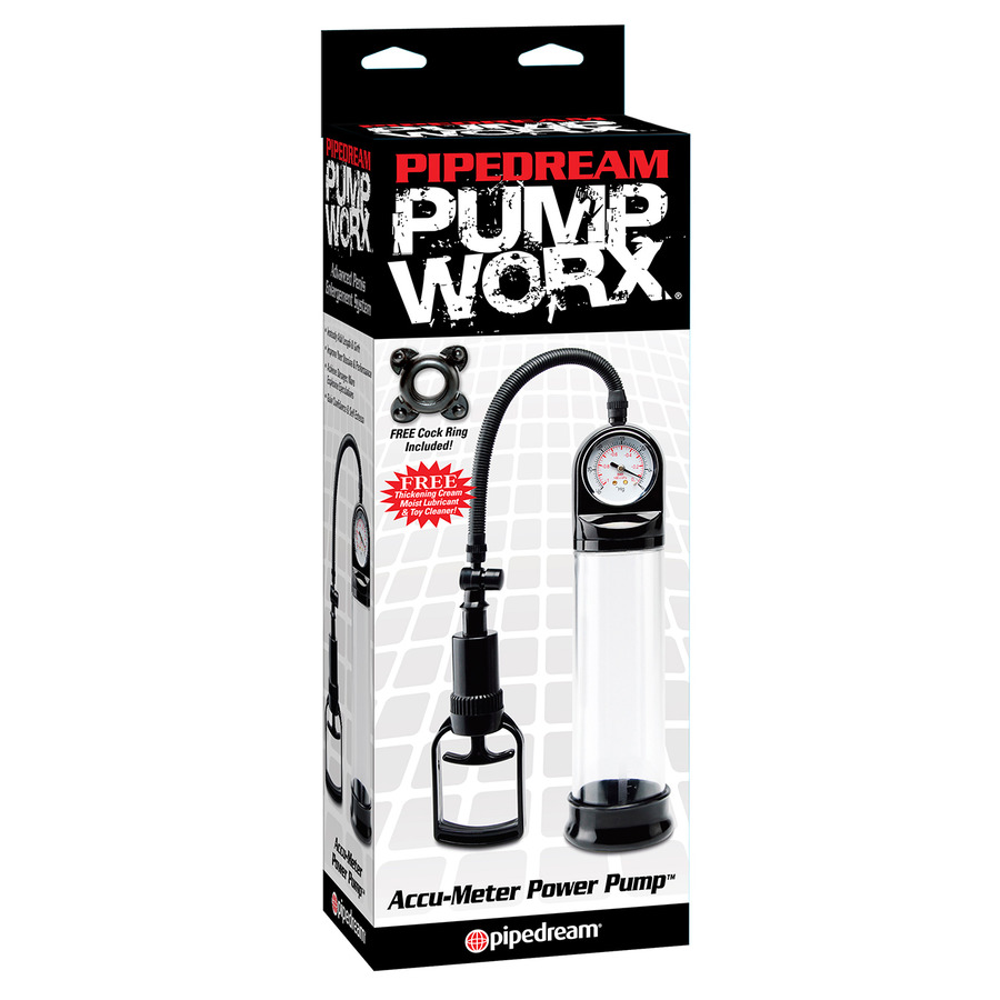 Pump Worx - Accu Meter Power Pomp Mannen Speeltjes