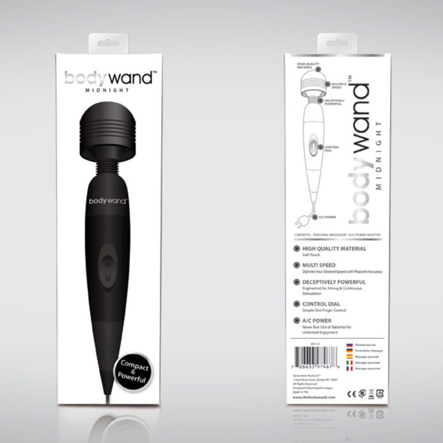 Bodywand - Midnight Plug-In Massager Zwart Vrouwen Speeltjes