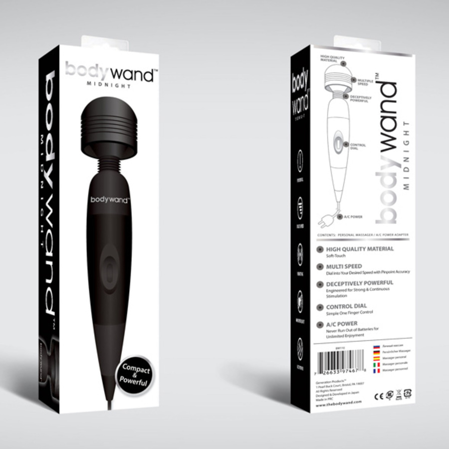 Bodywand - Midnight Plug-In Massager Zwart Vrouwen Speeltjes