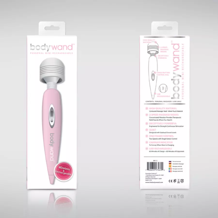 Bodywand - USB Oplaadbare Wand Massager Roze  Vrouwen Speeltjes