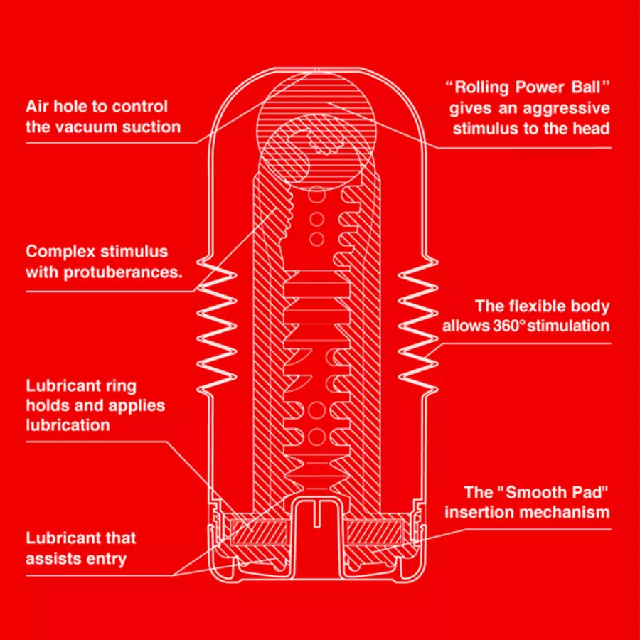 Tenga - Rolling Head Cup Masturbator Mannen Speeltjes