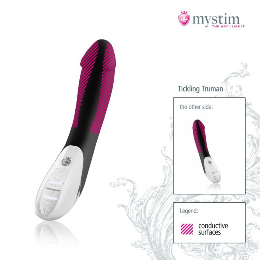 MyStim - Tickling Truman E-Stim Vibrator Zwart Vrouwen Speeltjes