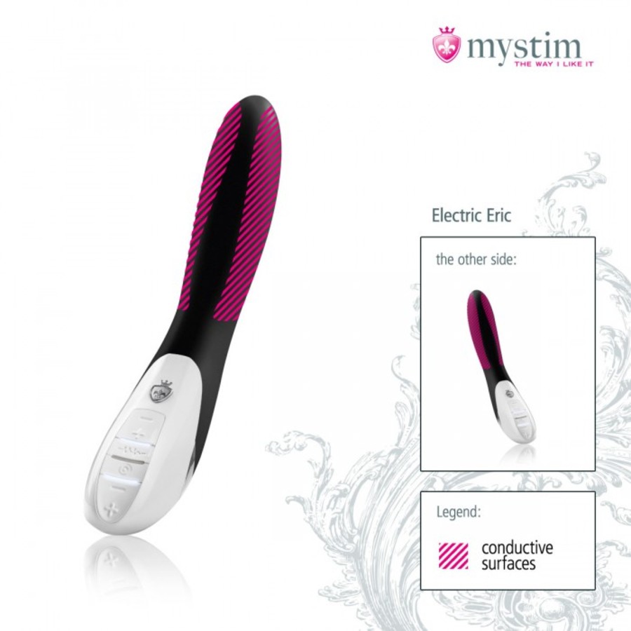 MyStim - Electric Eric E-Stim Vibrator Zwart Vrouwen Speeltjes