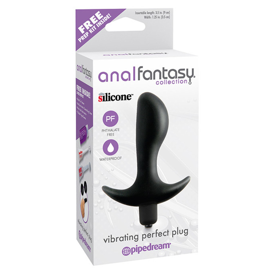 Anal Fantasy - Perfect Vibrerend Butt Plug Zwart Anale Speeltjes