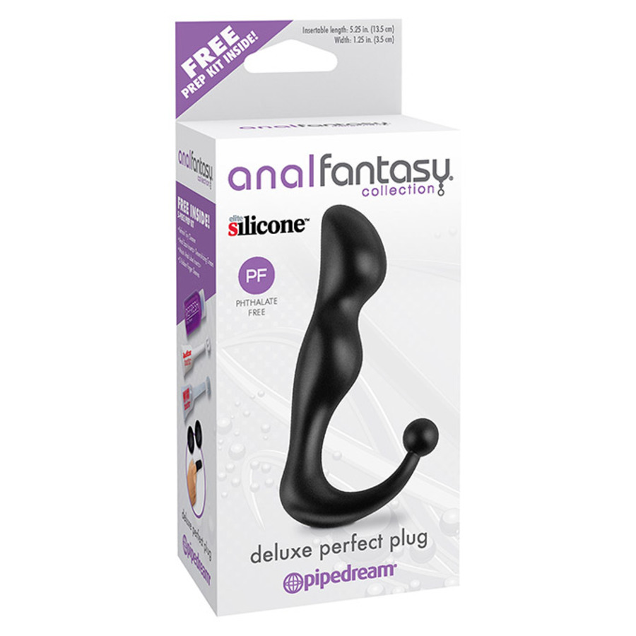 Anal Fantasy - Deluxe Perfect Plug Zwart Anale Speeltjes