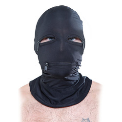 Fetish Fantasy - Black Zipper Face Hood Fetish Fantasy - Black Zipper Face Hood S&M