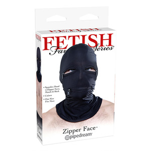 Fetish Fantasy - Black Zipper Face Hood S&M