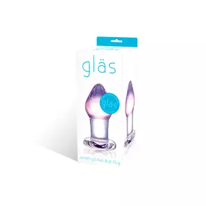 Gläs - Amethyst Rain Glazen Butt Plug Anale Speeltjes