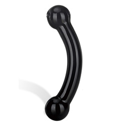 Gläs - Double Bull Black Glazen Dildo Gläs - Double Bull Black Glazen Dildo Vrouwen Speeltjes