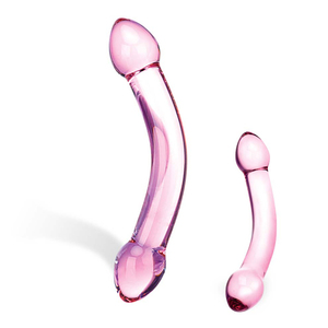 Gläs - Double Trouble Purple Glazen Dildo Vrouwen Speeltjes