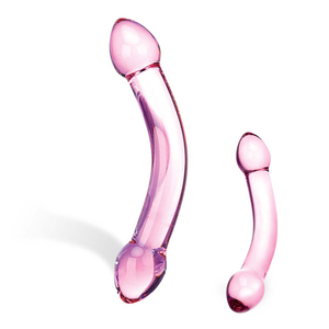 Gläs - Double Trouble Purple Glass Dildo Toys for Her