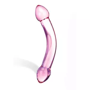 Gläs - Double Trouble Purple Glazen Dildo Vrouwen Speeltjes