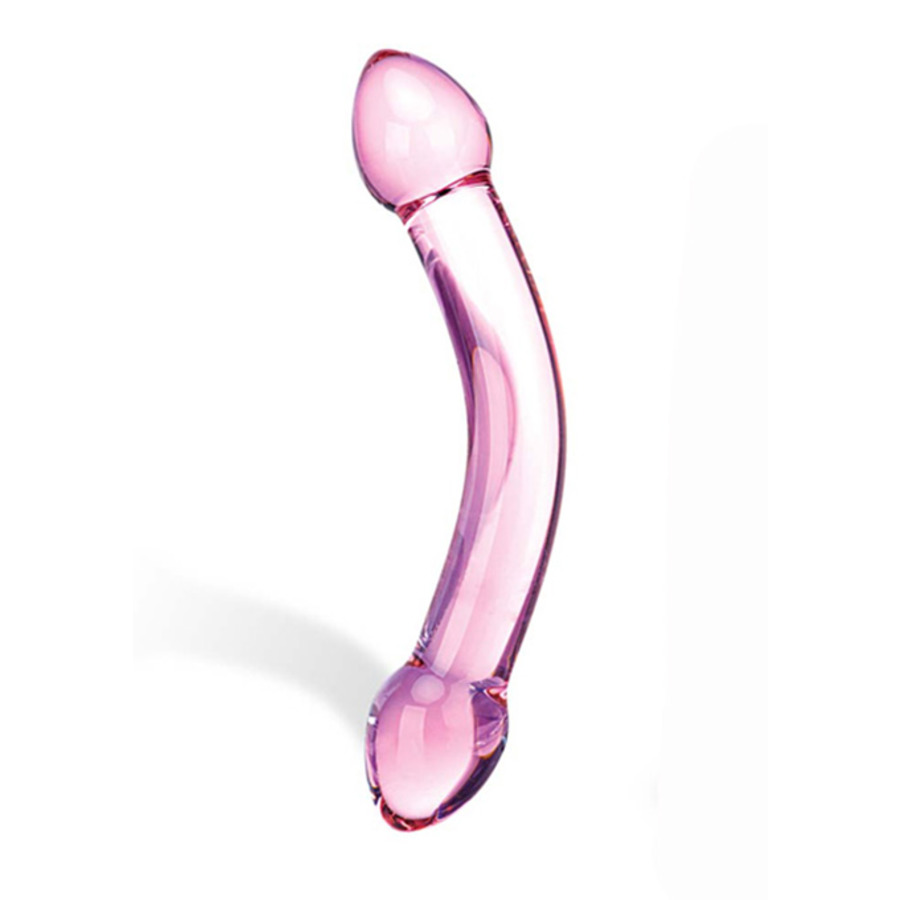 Gläs - Double Trouble Purple Glazen Dildo Vrouwen Speeltjes