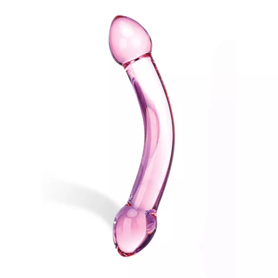 Gläs - Double Trouble Purple Glass Dildo Toys for Her