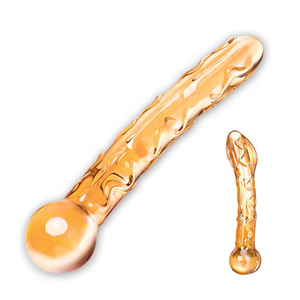 Gläs - Orange Tickler Glass Dildo Toys for Her