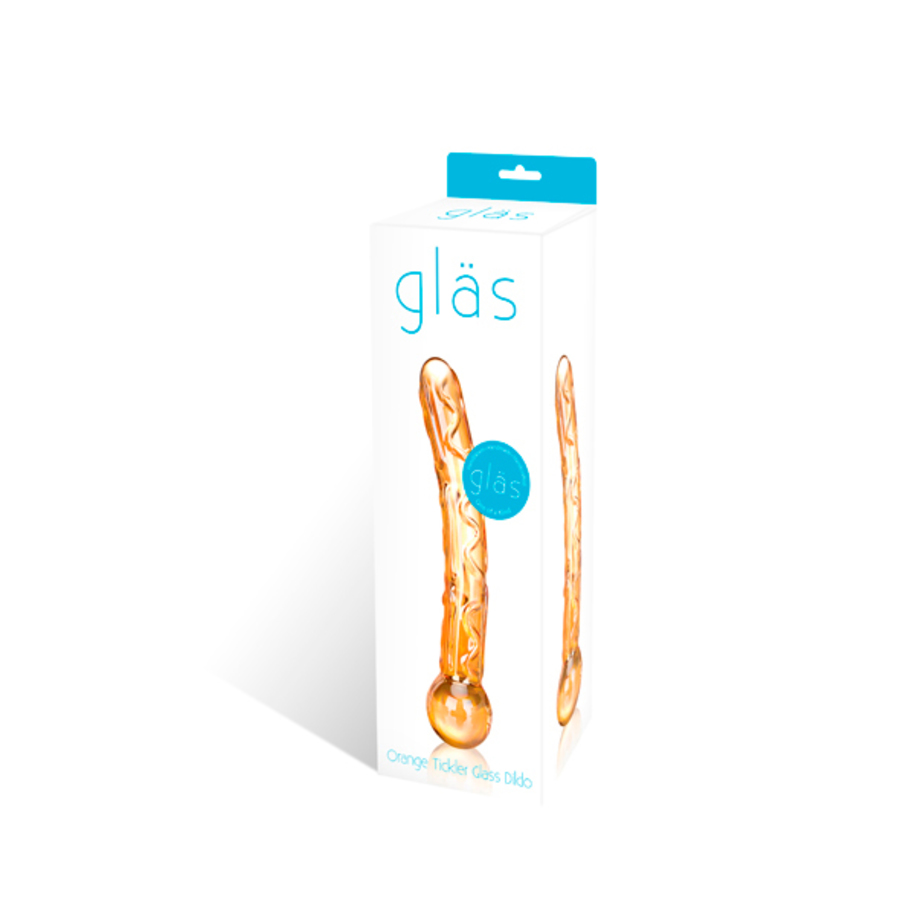 Gläs - Orange Tickler Glass Dildo Toys for Her