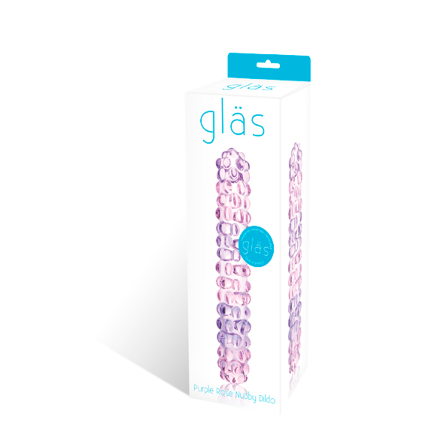 Gläs - Purple Rose Nubby Glazen Dildo Vrouwen Speeltjes