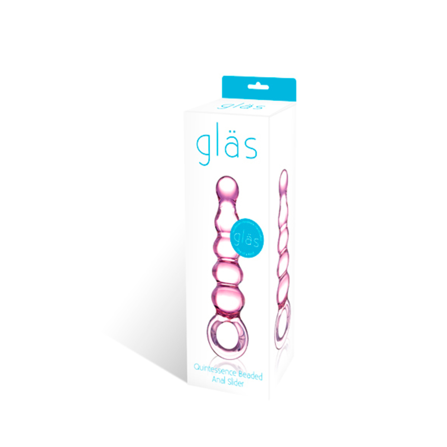 Gläs - Quintessence Beaded Glazen Anal Slider Roze Vrouwen Speeltjes