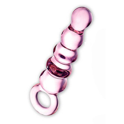Gläs - Quintessence Beaded Glazen Anal Slider Roze Gläs - Quintessence Beaded Glazen Anal Slider Roze Vrouwen Speeltjes