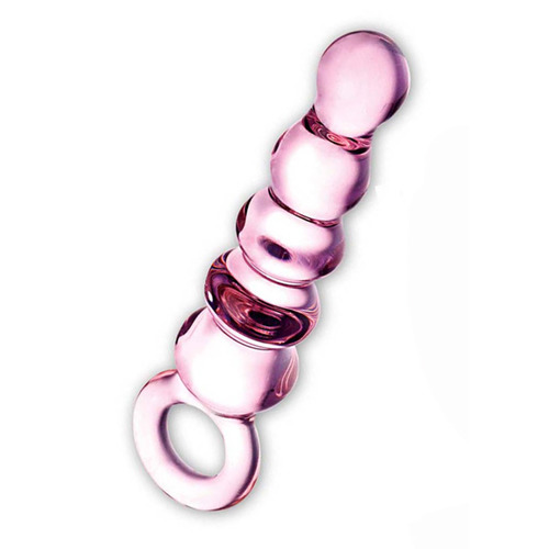 Gläs - Quintessence Beaded Glazen Anal Slider Roze Gläs - Quintessence Beaded Glazen Anal Slider Roze