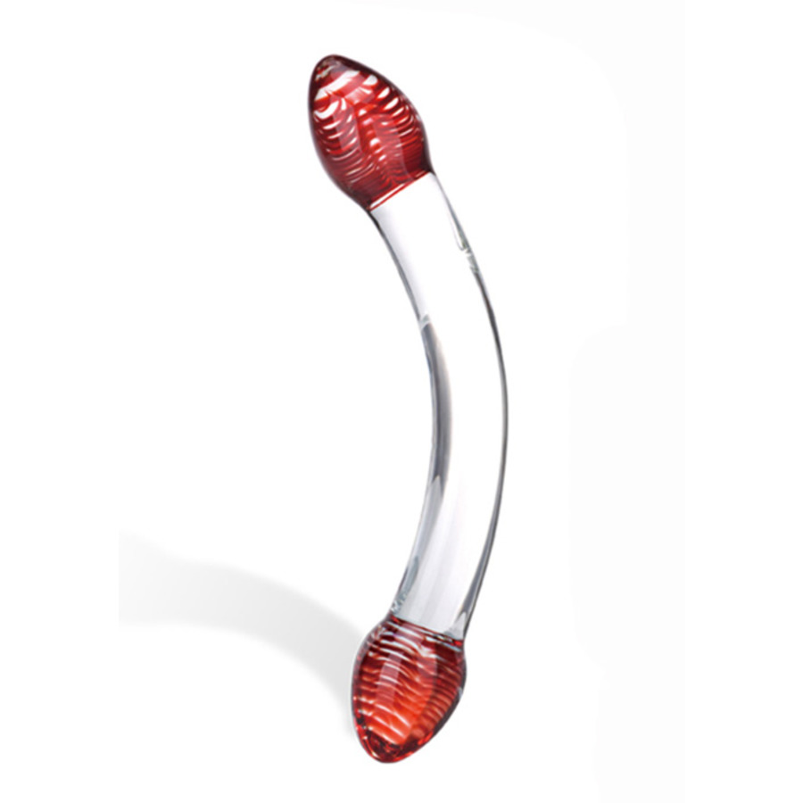 Gläs - Red Head Double Glass Dildo Toys for Her