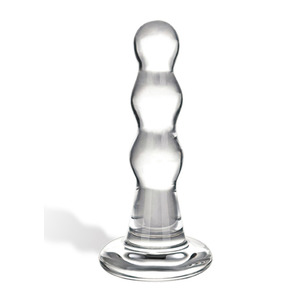 Gläs - Triple Play Beaded Glazen Butt Plug Transparant Vrouwen Speeltjes
