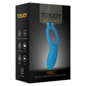 ToyJoy - Hero Vibrerende USB Stellen Cock Ring Blauw Mannen Speeltjes