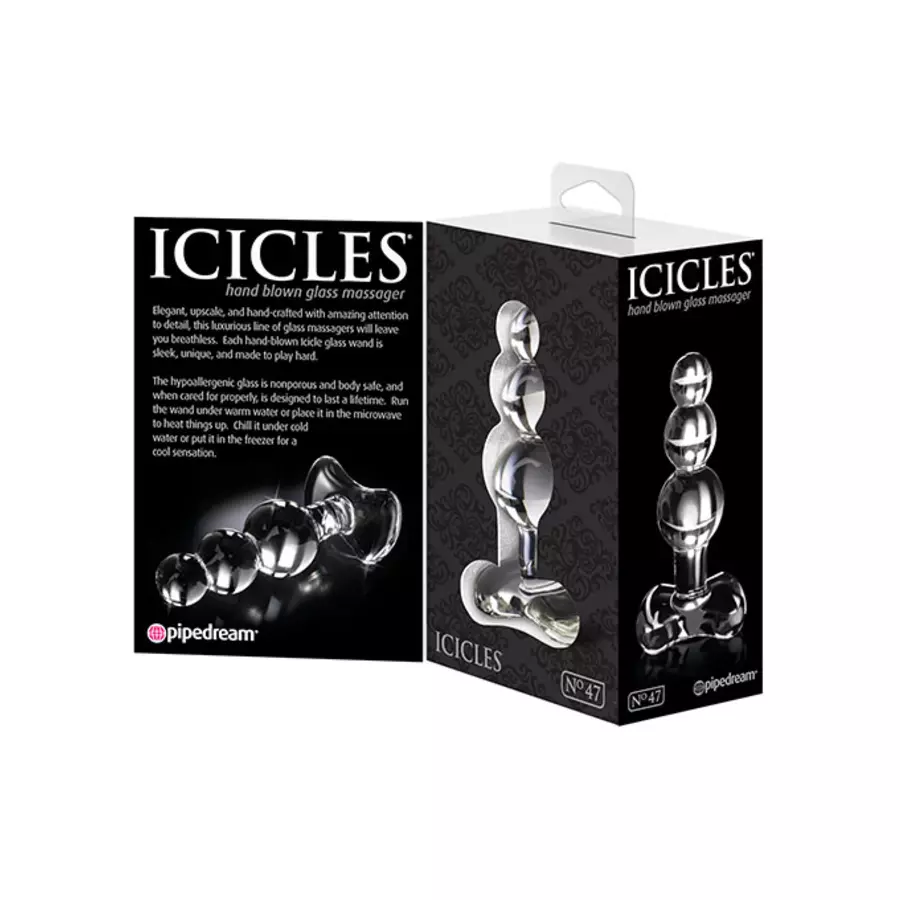 Pipedream Icicles - No. 47 Glass Buttplug Clear Anal Toys