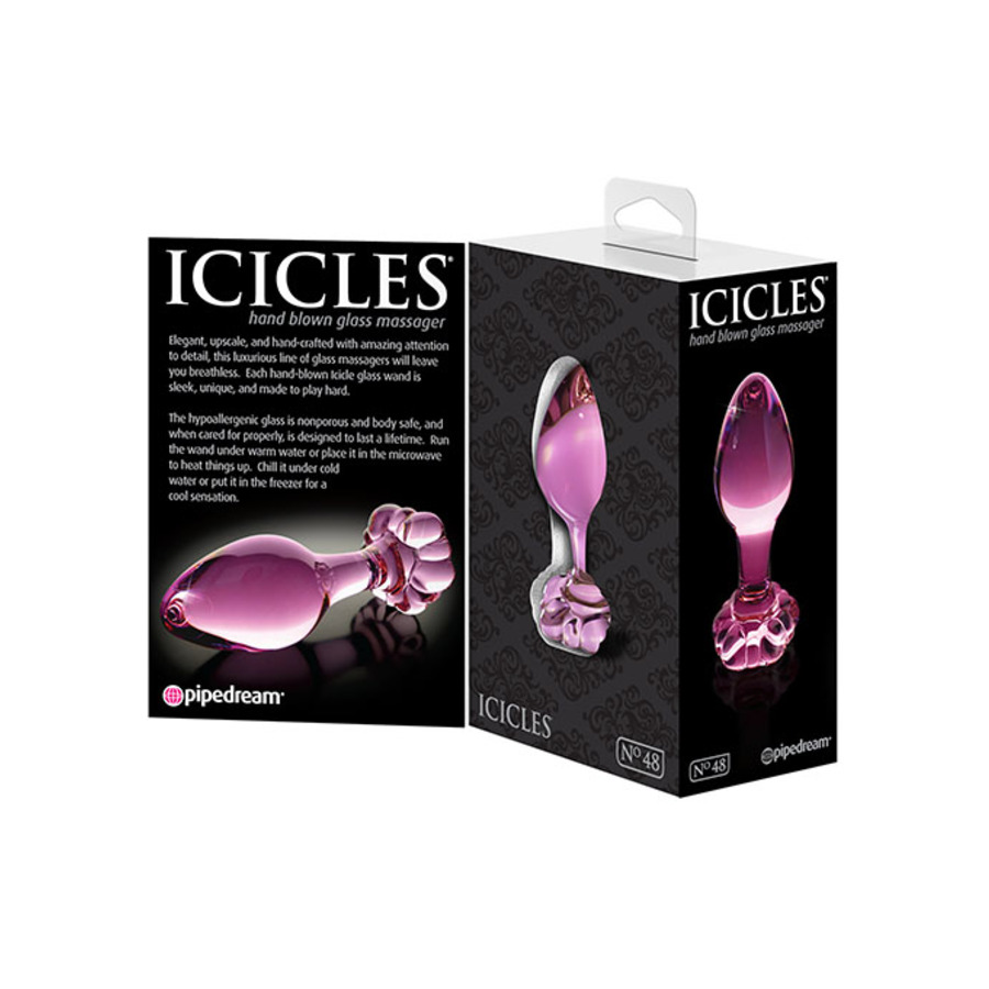 Pipedream Icicles - No. 48 Glazen Buttplug Roze Anale Speeltjes