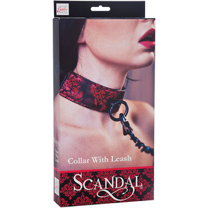 Scandal - Collar With Leash Black S&M