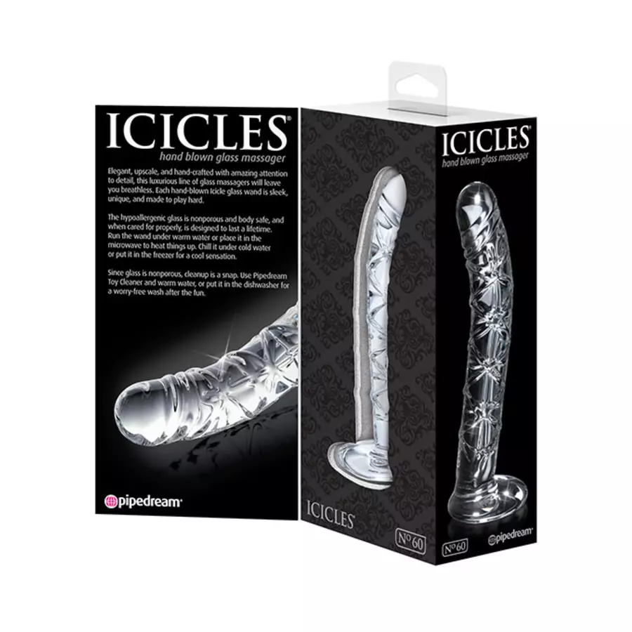 Pipedream Icicles - Glass Dildo No. 60 Clear | Hot Stuff Sex Shop